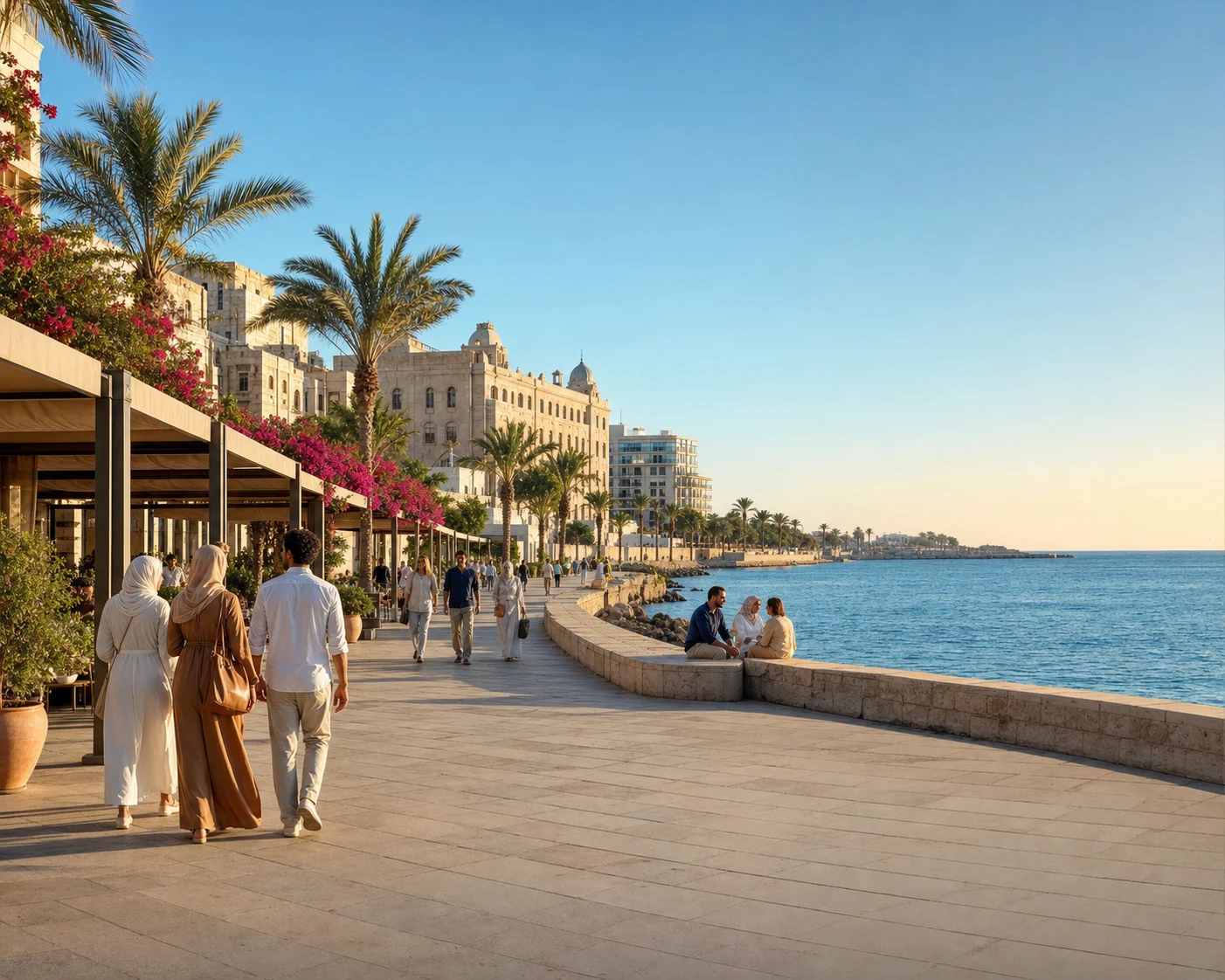Concept illustration of a proposed Benghazi waterfront visitor experience