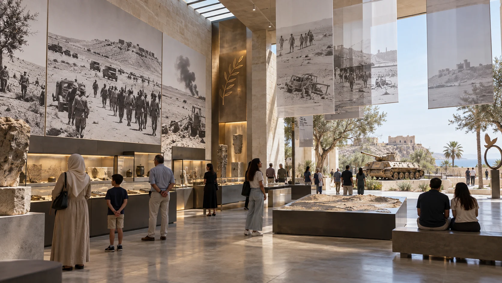 Generated concept of the proposed temporary museum and heritage displays